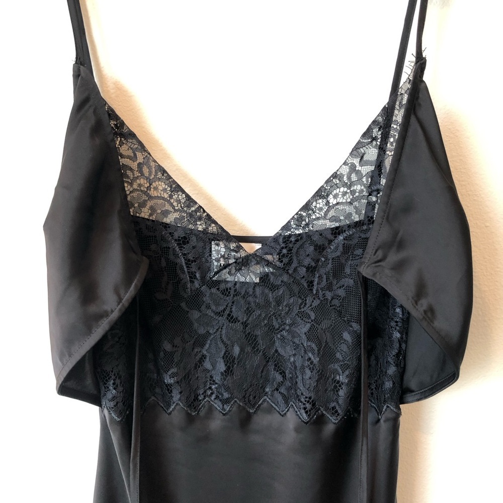 Black Hello Molly Black Ultimate Love Satin Slip Maxi Dress Size US 8 - Picture 5 of 12